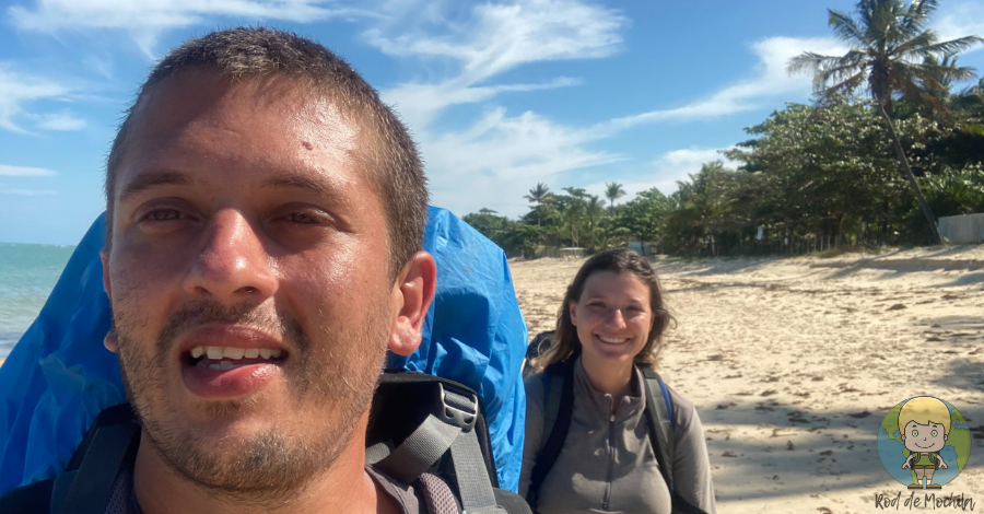Trekking do Descobrimento – Trecho final depois de 11 dias de caminhada pelo litoral sul da Bahia.