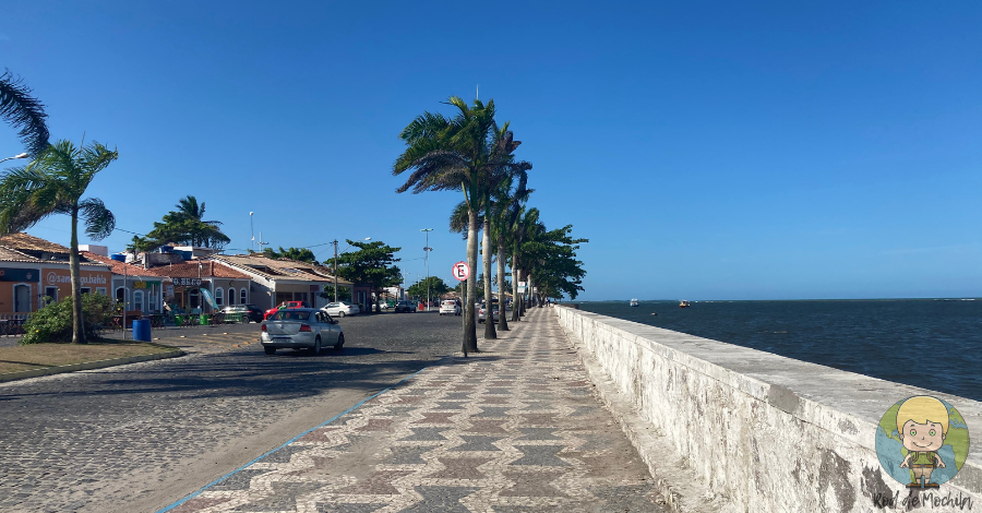 Calçadão de Porto Seguro, Bahia, ponto final do Trekking do Descobrimento.